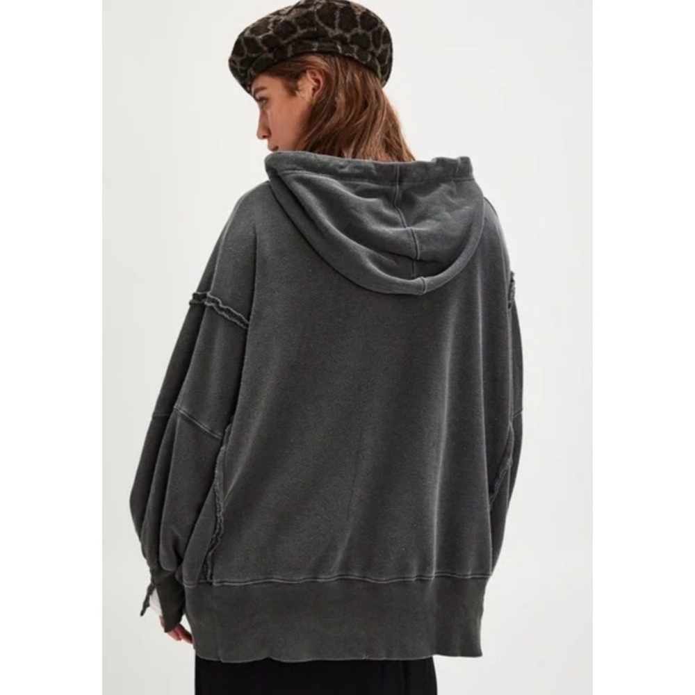 NWOT Free People Camden Pullover Hoodie Washed Black S - Picture 11 of 12